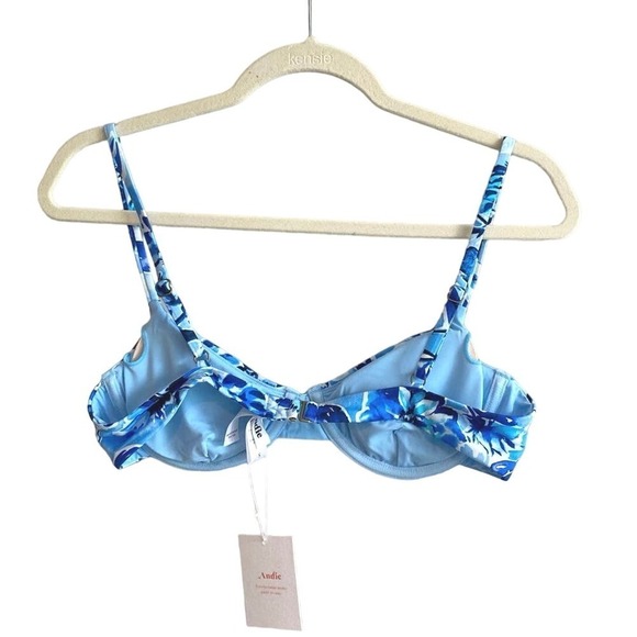 NWT Andie Swim The Bermuda Top In Bluf Blue Floral Size Small - Picture 5 of 8